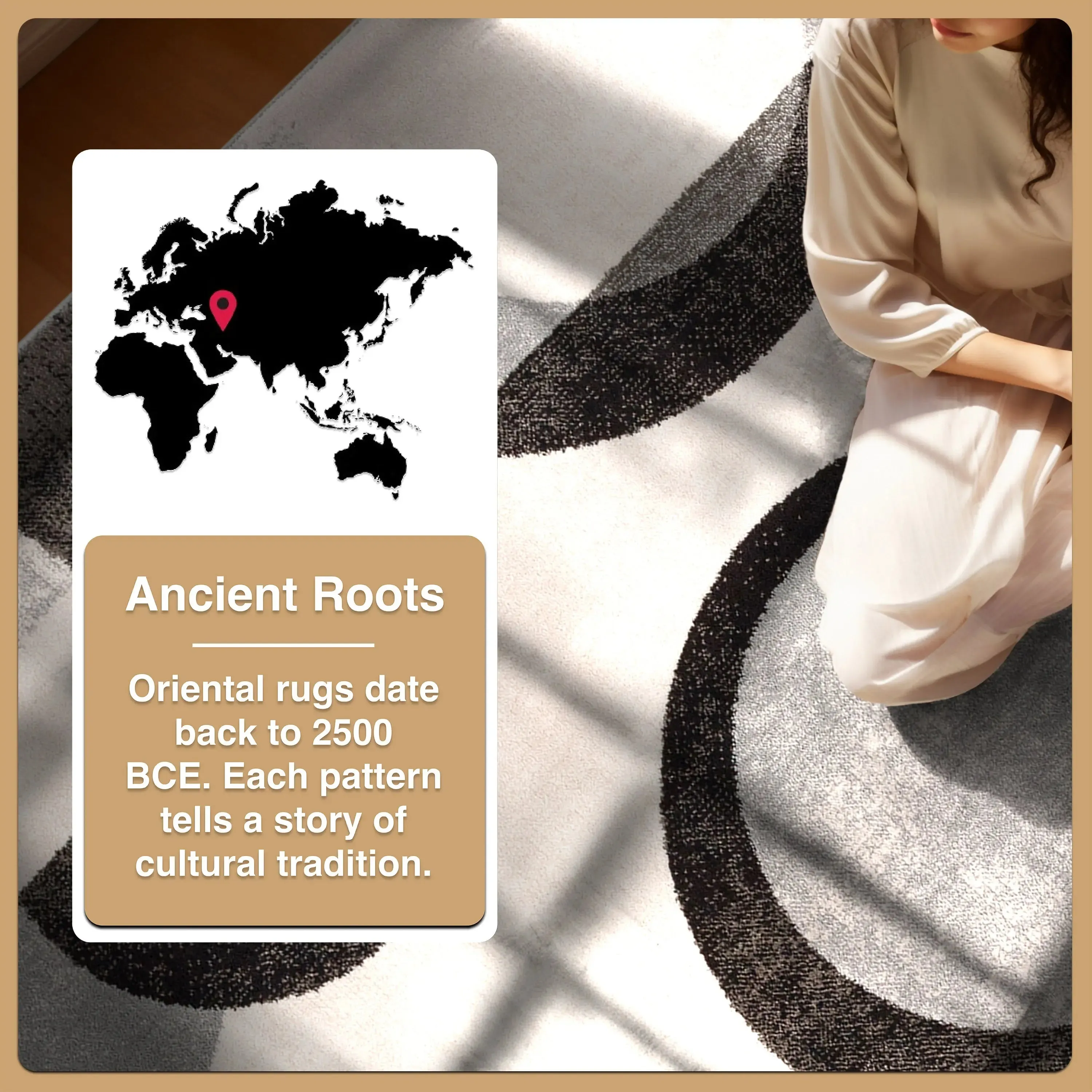 Avi Modern Geometric Grey Black Rug