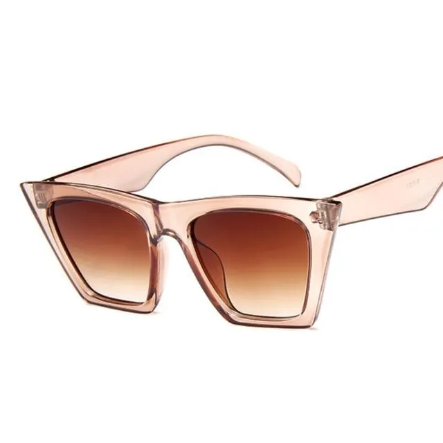Outdoor Large Square Sunglasses for Women Cat Eye Sun Glasses Classic Vintage Sunglasses