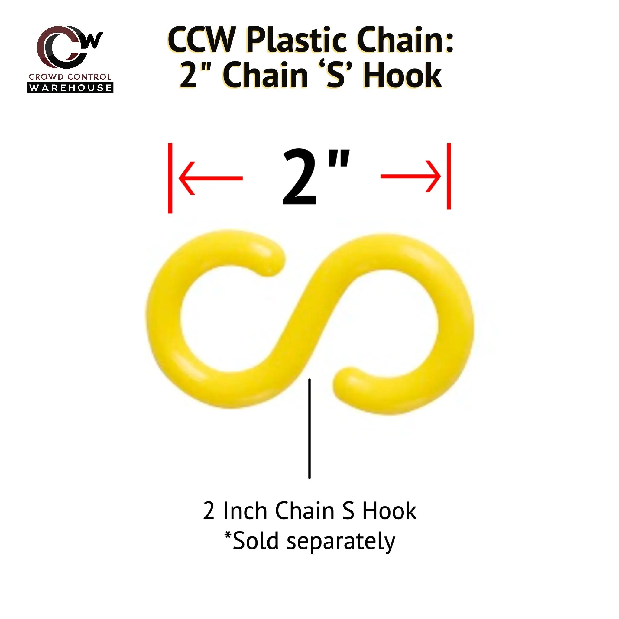 Plastic Chain, 2.0 inch links, Standard Colors from Montour Line